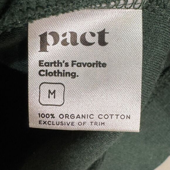 Pact Sweatshirt Womens Medium Black Green Colorblock Funnel Neck Organic Cotton - Picture 4 of 5